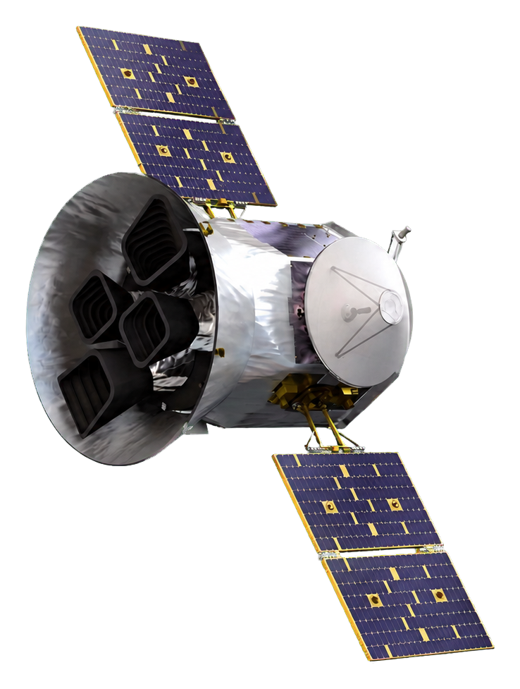 Cutout of the TESS spacecraft